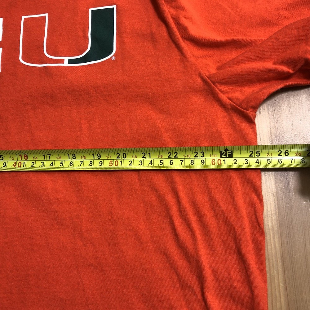 University of Miami Retro "The U" T-Shirt Men's XXL Orange - Picture 11 of 12